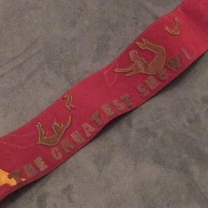 Wide leather belt “the Greatest Show” circus